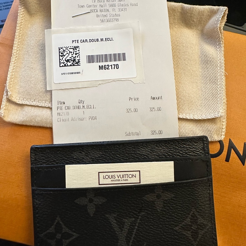 Louis Vuitton Black Monogram Card Holder